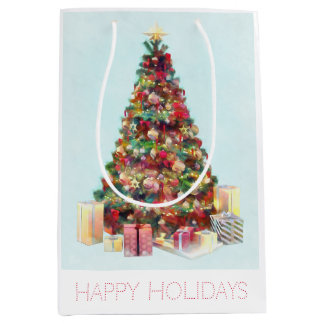 Happy Holidays. Christmas Tree Mittlere Geschenktüte