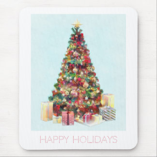Happy Holidays. Christmas Tree Mousepad