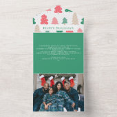 Happy Holidays Christmas Tree Pattern Card All In One Einladung (Innen Boden)