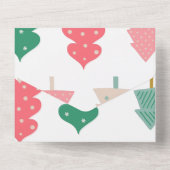 Happy Holidays Christmas Tree Pattern Card All In One Einladung (Rückseite)