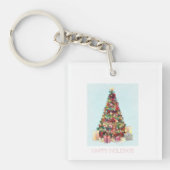 Happy Holidays. Christmas Tree Schlüsselanhänger (Vorderseite)