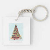 Happy Holidays. Christmas Tree Schlüsselanhänger (Rückseite)