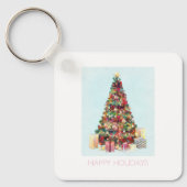 Happy Holidays. Christmas Tree Schlüsselanhänger (Vorderseite)