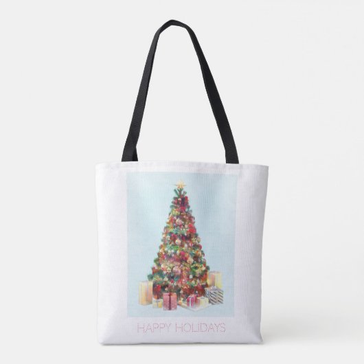 Happy Holidays. Christmas Tree Tasche (Rückseite)