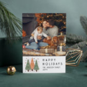 Happy Holidays Christmas Trees Einfaches Foto