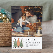 Happy Holidays Christmas Trees Einfaches Foto
