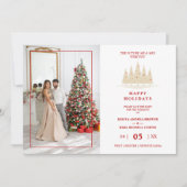 Happy Holidays Christmas Trees Foto Hochzeit (Vorderseite)
