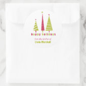Happy Holidays Christmas Trees Sticker (Tasche)