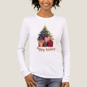 Happy Holidays Christmas Tri-Blend Shirt (Vorderseite)