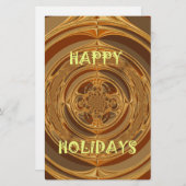 Happy Holidays Circle Art Print/Design Briefpapier (Vorne/Hinten)