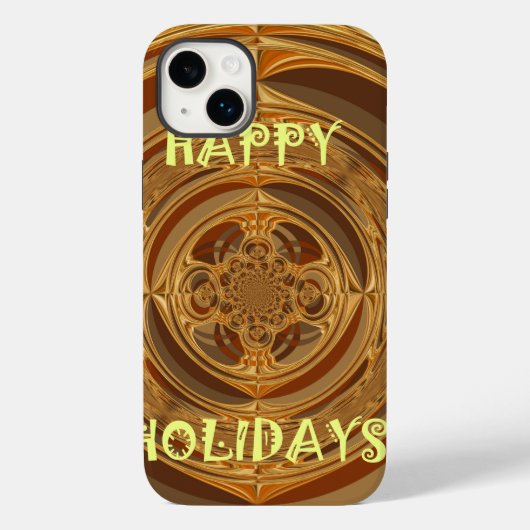 Happy Holidays Circle Art Print/Design Case-Mate iPhone Hülle (Rückseite)
