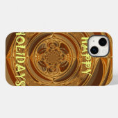 Happy Holidays Circle Art Print/Design Case-Mate iPhone Hülle (Rückseite (Horizontal))