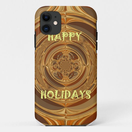 Happy Holidays Circle Art Print/Design Case-Mate iPhone Hülle (Rückseite)