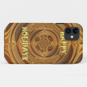 Happy Holidays Circle Art Print/Design Case-Mate iPhone Hülle (Rückseite (Horizontal))