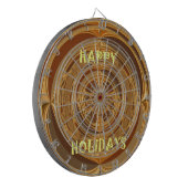 Happy Holidays Circle Art Print/Design Dartscheibe (Vorderseite Links)