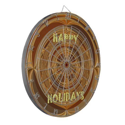 Happy Holidays Circle Art Print/Design Dartscheibe (Vorderseite Links)