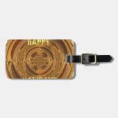 Happy Holidays Circle Art Print/Design Gepäckanhänger (Vorderseite horizontal)