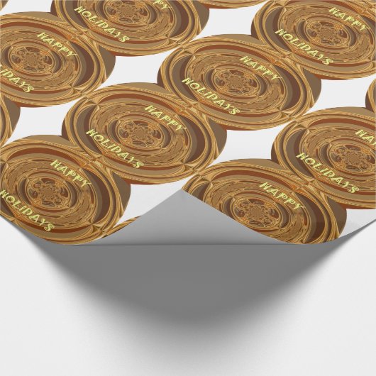Happy Holidays Circle Art Print/Design Geschenkpapier (Ecke)