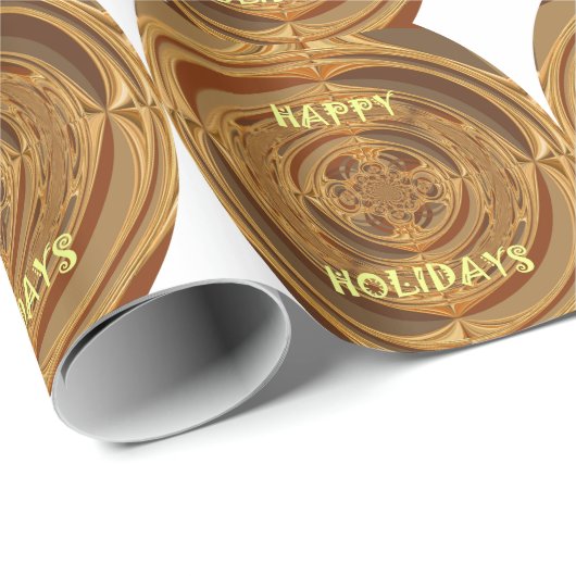 Happy Holidays Circle Art Print/Design Geschenkpapier (Rolleneckpunkt)