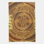 Happy Holidays Circle Art Print/Design Geschirrtuch (Vertikal)