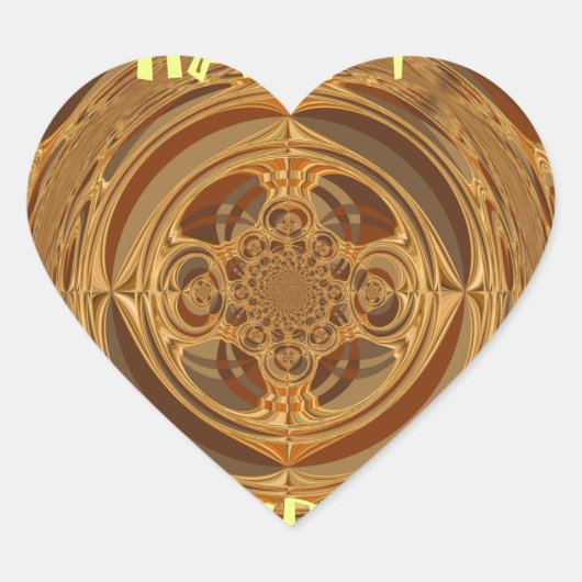 Happy Holidays Circle Art Print/Design Herz-Aufkleber (Vorderseite)