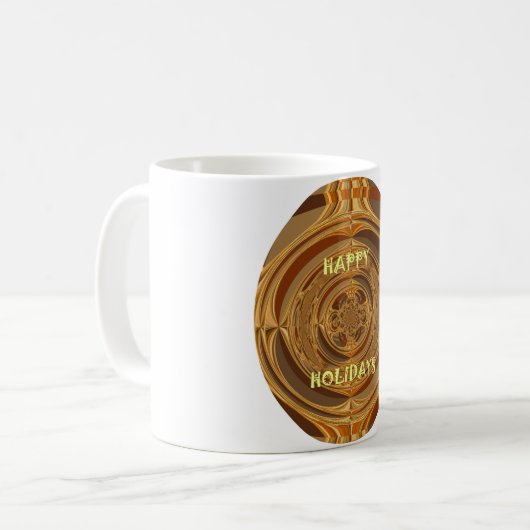 Happy Holidays Circle Art Print/Design Kaffeetasse (Vorderseite Links)