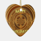 Happy Holidays Circle Art Print/Design Keramikornament (Rechts)