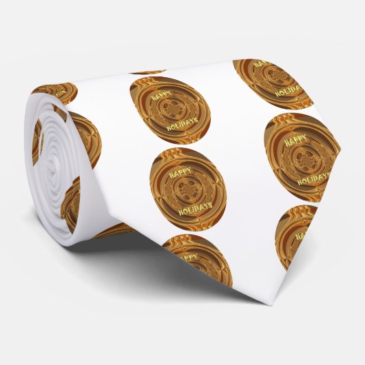 Happy Holidays Circle Art Print/Design Krawatte (Gerollt)