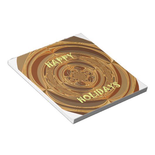 Happy Holidays Circle Art Print/Design Notizblock (angewinkelt)