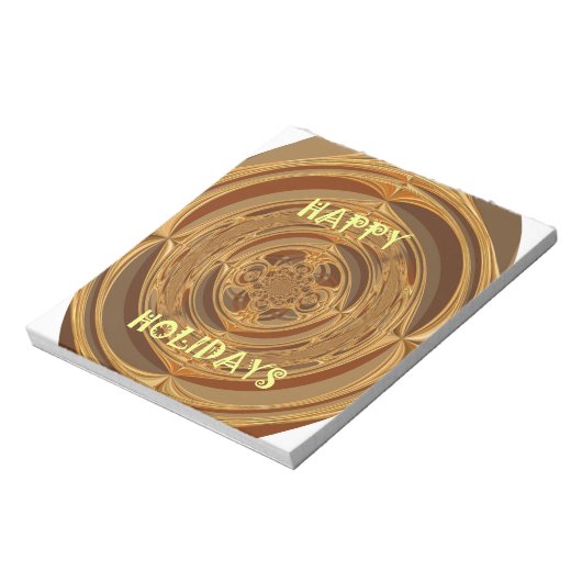 Happy Holidays Circle Art Print/Design Notizblock (Rotiert)