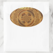 Happy Holidays Circle Art Print/Design Ovaler Aufkleber (Tasche)