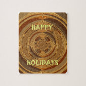 Happy Holidays Circle Art Print/Design Puzzle (Vertikal)