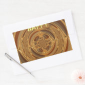 Happy Holidays Circle Art Print/Design Rechteckiger Aufkleber (Umschlag)