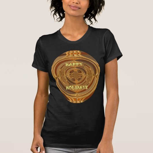 Happy Holidays Circle Art Print/Design T-Shirt (Vorderseite)