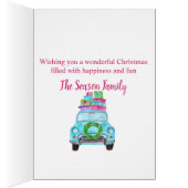 Happy Holidays Classic Car Watercolor (Innen (Rechts))