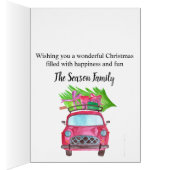Happy Holidays Classic Car Watercolor (Innen (Rechts))
