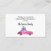 Happy Holidays Classic Car Watercolor Begleitkarte (Rückseite)