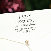 Happy Holidays | Classic Script Typografy Address