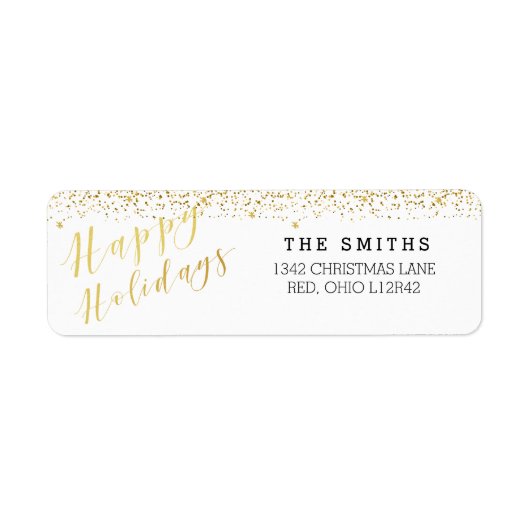 Happy Holidays Classic Typografie & Glitzer (Vorne)