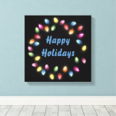 Happy Holidays Colorful & Festivals Weihnachten Li Leinwanddruck (Insitu (Holzboden))