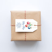 Happy Holidays Colorful Watercolor Ornaments Geschenkanhänger