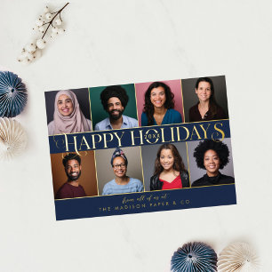 Happy Holidays Corp Team Business Fotos & Logos Folien Feiertagskarte