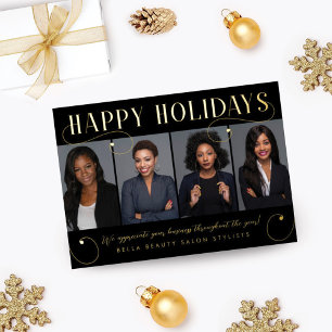 Happy Holidays Corp Team Business Fotos & Logos Folien Feiertagskarte