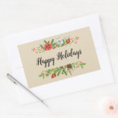 Happy Holidays Corporate Business Rechteckiger Aufkleber (Umschlag)