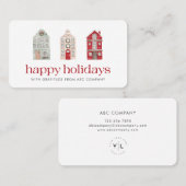 Happy Holidays Corporate Vielen Dank Red Visitenkarte (Vorne/Hinten)