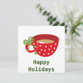Happy Holidays Cosy Teacup (Stehend Vorderseite)