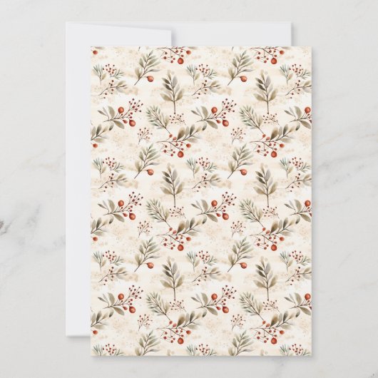 Happy Holidays Country Primitive Village Invite Save The Date (Rückseite)