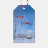 Happy Holidays Country Snow Festive Geschenketiket Geschenkanhänger (Vorderseite)