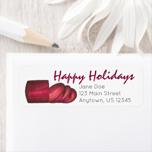 Happy Holidays Cranberry Sauce Address Labels (Insitu)