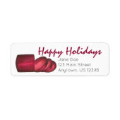 Happy Holidays Cranberry Sauce Address Labels (Vorne)